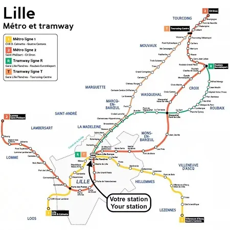 Appartamento Lumineux 2 Avec Parking La Madeleine (Nord)